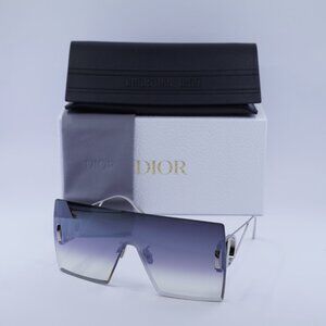 Dior 30MONTAIGNE M1U F0A6 Shield Rimless Sunglasses - Silver / Grey